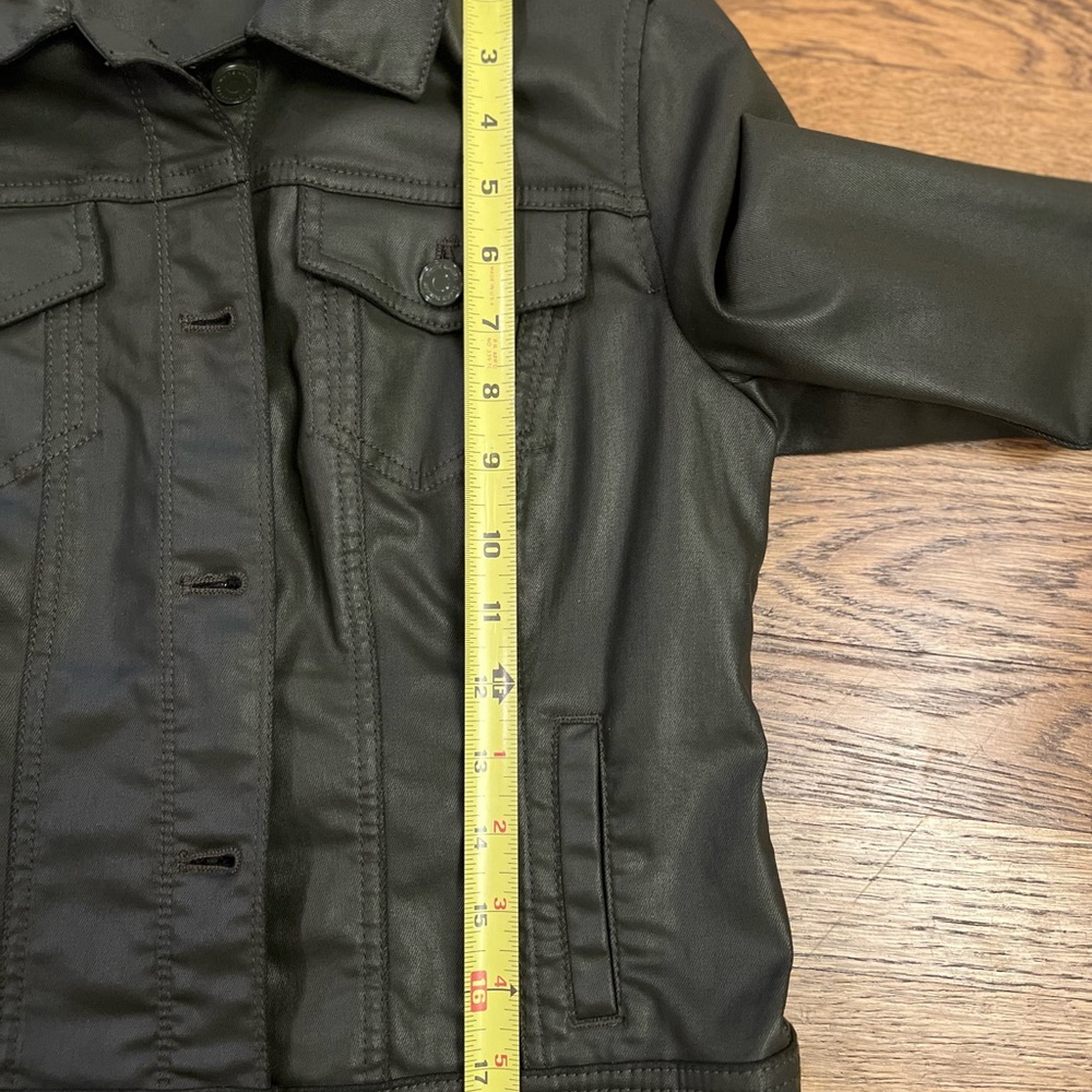 White House Black Market Olive Green Jean Jacket - Picture 8 of 9